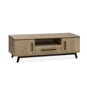 Living room rent furniture expats Holland - oak tv cabinet